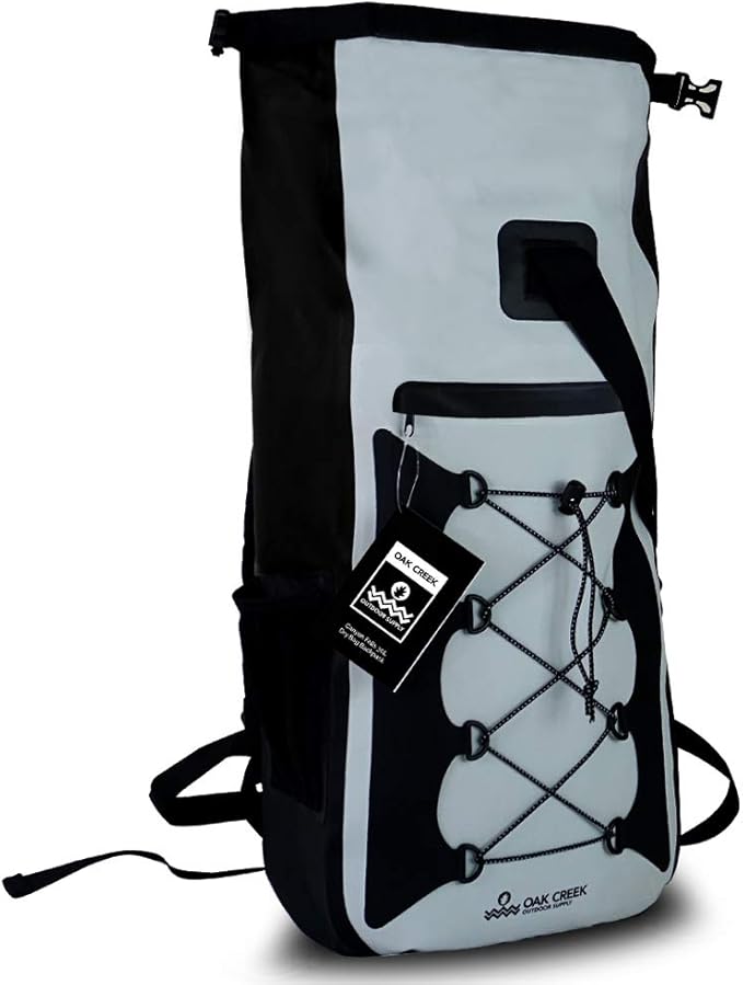 Oak Creek Canyon Falls 30L Dry Bag Backpack. Premium Waterproof Backpack with Padded Shoulder Straps. PVC Construction. Keep Your Gear Dry