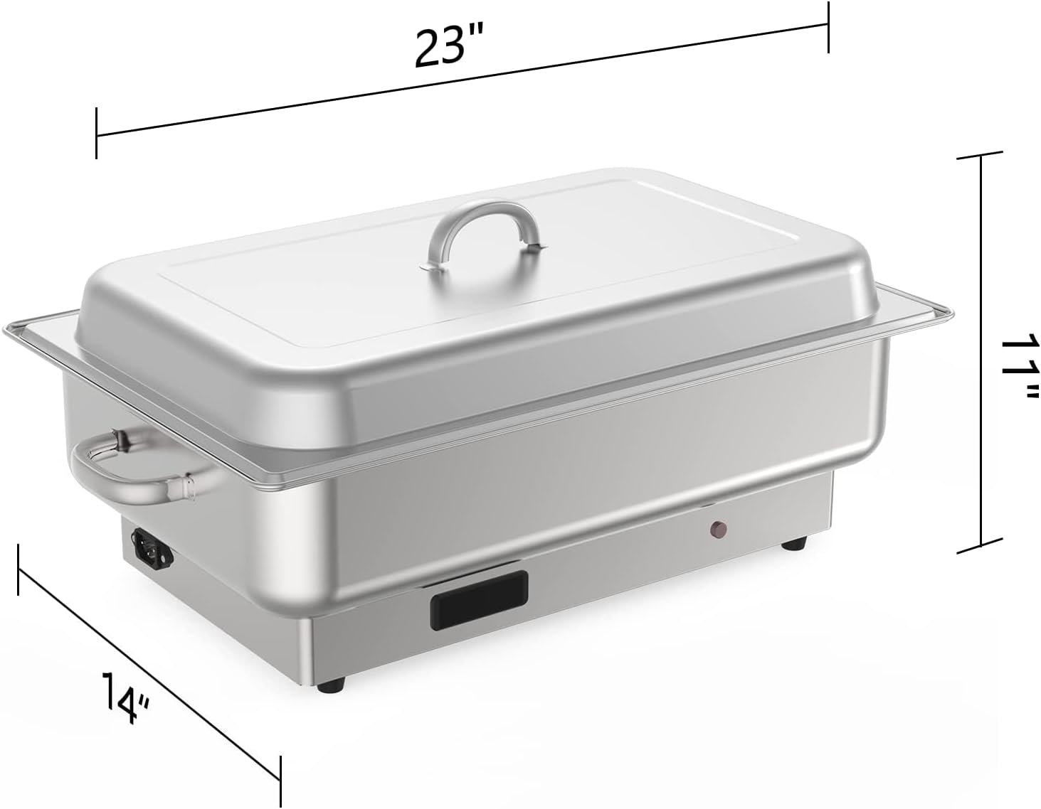 Electric Chafing Dish Buffet Set, 2 x 4.5QT Half-Size Buffet Servers and Warmers Stainless Steel Chafing Dish, Commercial Food Warmer with Temperature Control Display for Parties, Catering, Festival