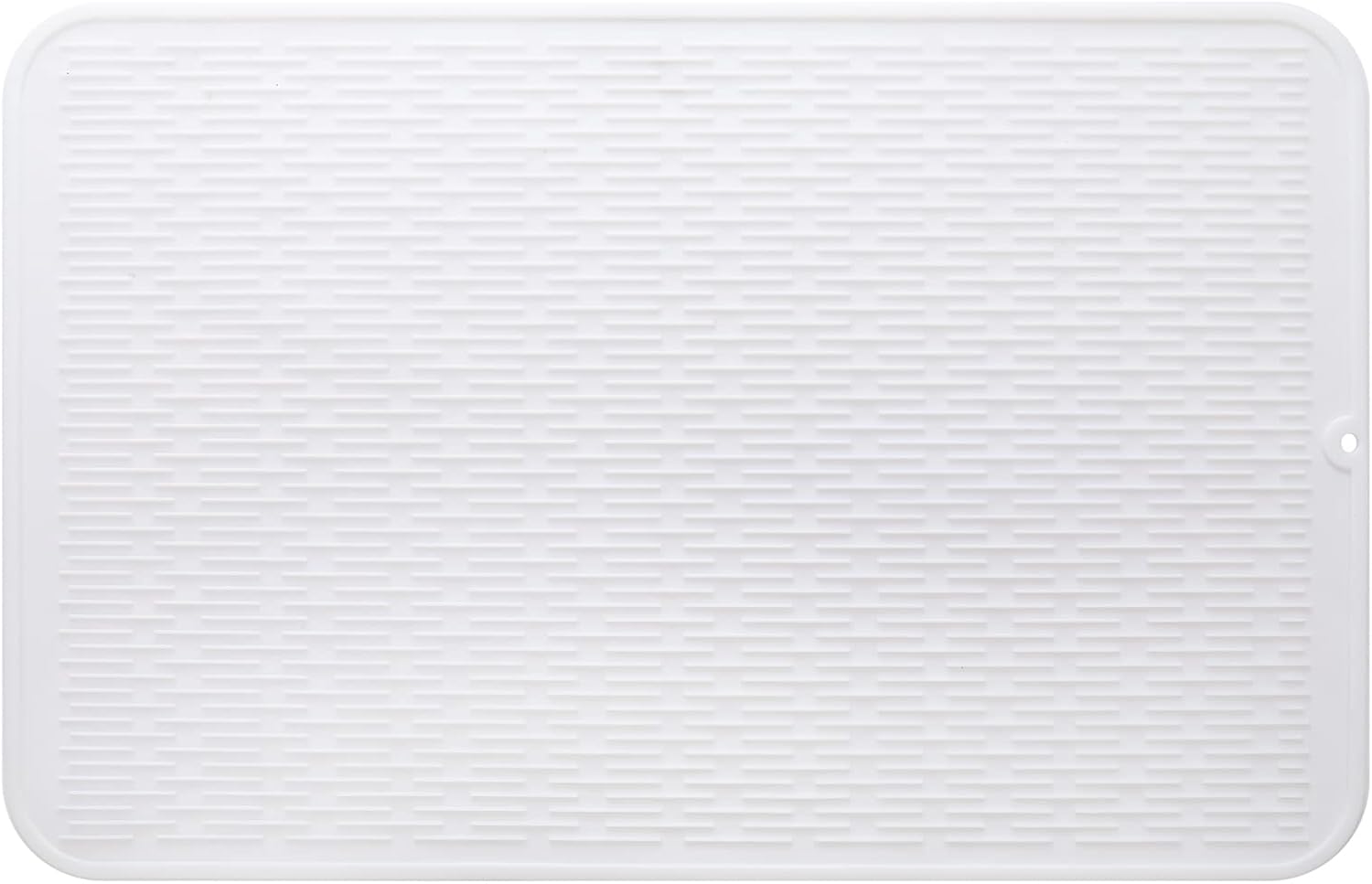 Silicone Dish Drying Mat for Multiple Usage,Easy clean,Eco-friendly,Heat-resistant Silicone Mat for Kitchen Counter or Sink,Refrigerator or Drawer Liner White 3XL 28 inches x 18 inches