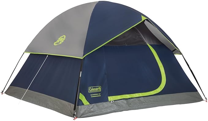 Coleman Sundome 4-Person Tent with Rainfly, Weatherproof Tent Sets Up in 10 Mins