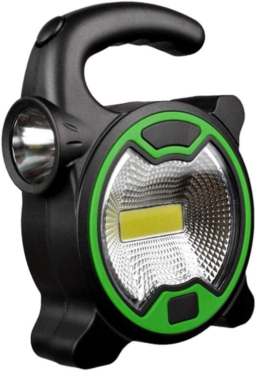 BESPORTBLE 2pcs COB LED Portable Spotlight Searchlight Outdoor Camping Light Mini Lantern Handheld Work Light Flashlight for Camping Lawn Without Battery (Green)