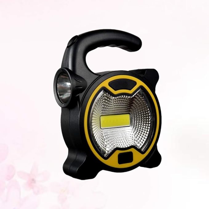 BESPORTBLE 2pcs COB LED Portable Spotlight Searchlight Outdoor Camping Light Mini Lantern Handheld Work Light Flashlight for Camping Lawn Without Battery (Green)