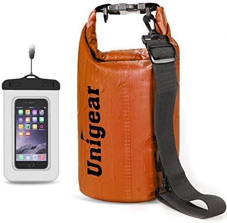 Unigear Dry Bag Waterproof, 2L/5L/10L/20L/30L/40L Floating and Lightweight Bags for Kayaking, Boating, Fishing, Swimming and Camping with Waterproof Phone Case