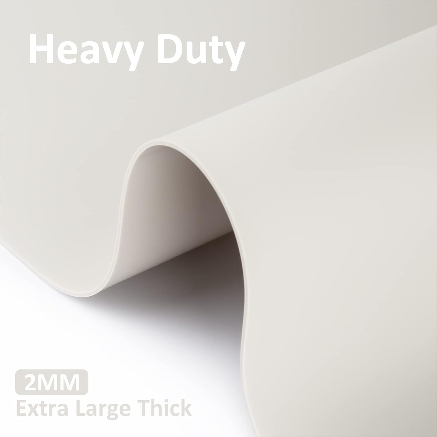 Silicone Mats for Kitchen Counter, Nonslip Silicone Mats for Crafts Countertop Protector Heat Resistant Mat (78.7” x 24” x 0.08”, Beige)