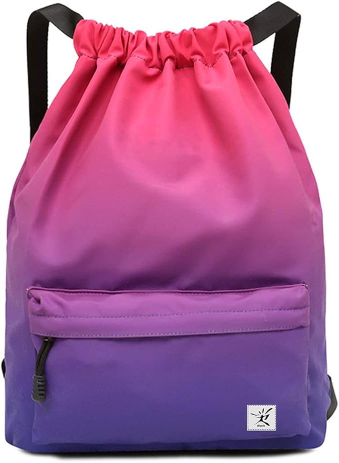 Waterproof Drawstring Bag, Gym Bag Sackpack Sports Beach Backpack for Men Women