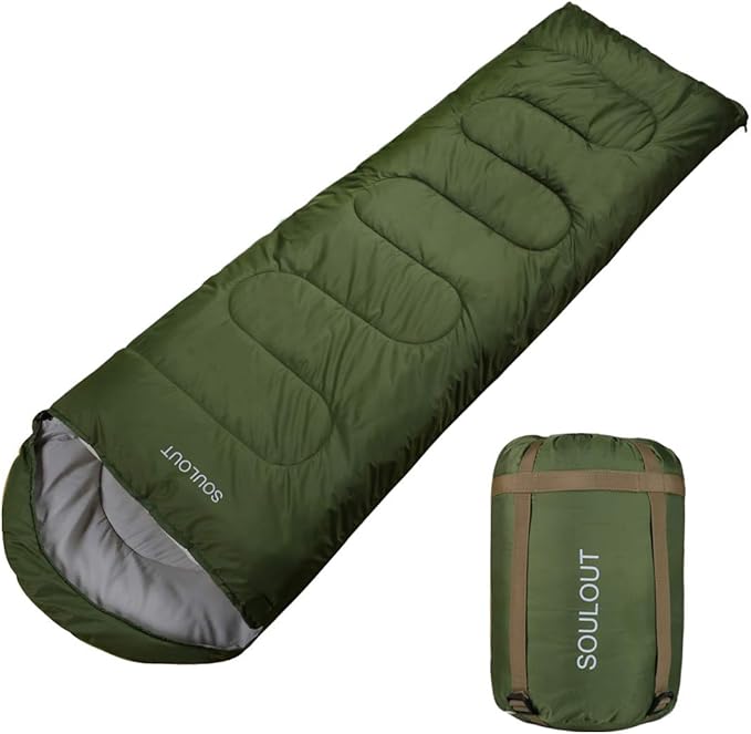 Sleeping Bag,3-4 Seasons Warm Cold Weather Lightweight, Portable, Waterproof Sleeping Bag with Compression Sack for Adults & Kids - Indoor & Outdoor: Camping, Backpacking, Hiking