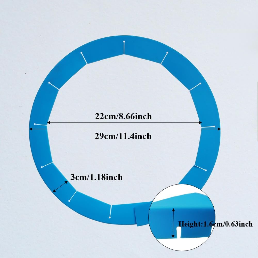 Adjustable Pie Crust Shields Baking Protectors, Silicone Cover Ring Fits 8-11.4 Inch Pies, Baking Pie Pizza Crust Shield Protector Cover for Edges (Blue-1pcs)