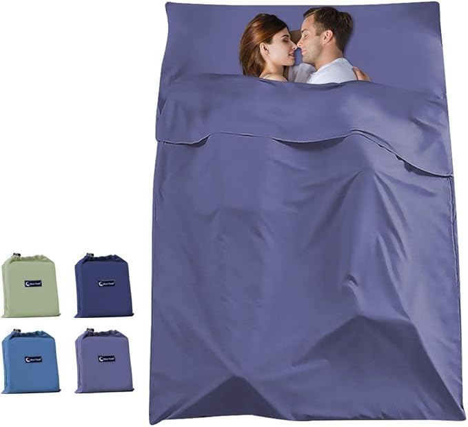 Sleeping Bag Liners Lightweight Travel Camping Sheet Sleep Bag Liner Adults Lightweight Warm Weather Hotel Compact Portable Sleeping Sack Indoor Outdoor Hostels Traveling Backpacking Hiking Blankets