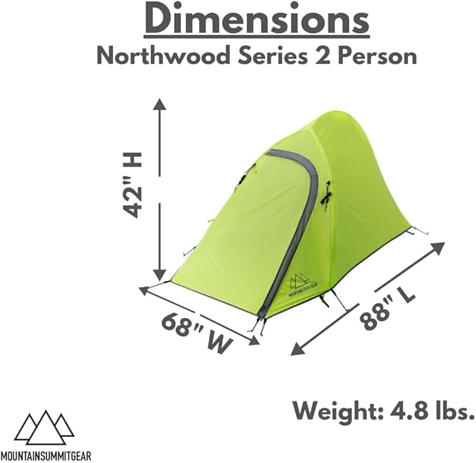 Northwood Series Backpacking Tent - Lightweight Camping Tent and Backpacking Tent with Water Resistant and Windproof Design (by Caddis Sports Inc.)