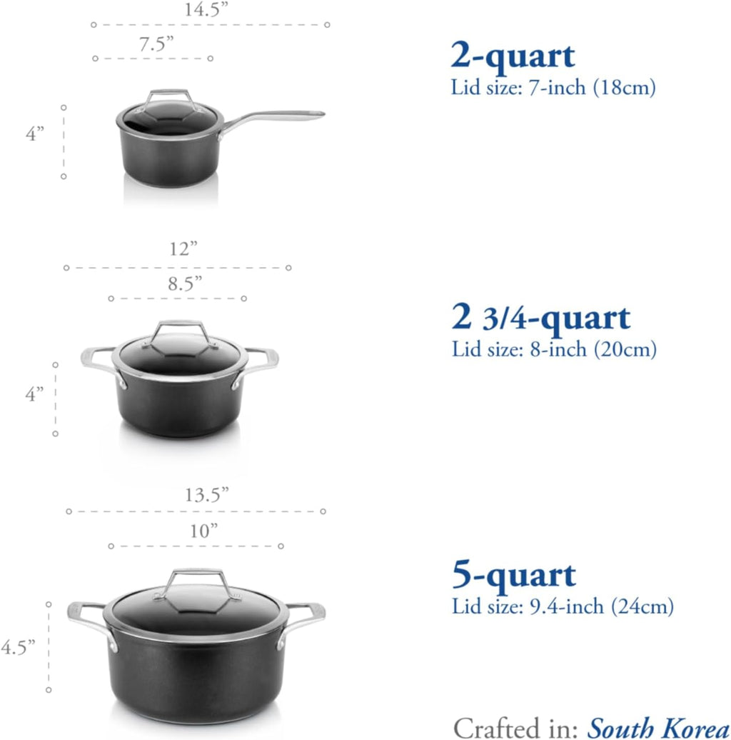 TECHEF - Onyx Collection - 5-quart Soup Pot with Glass Lid, coated with New Teflon Platinum Non-Stick Coating (PFOA Free) (5-quart)