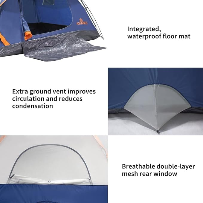 2-12 Person Tents for Camping Waterproof, Backpack Double Layer Tents, Perfect Picnics, Fishing and Backyard Camping