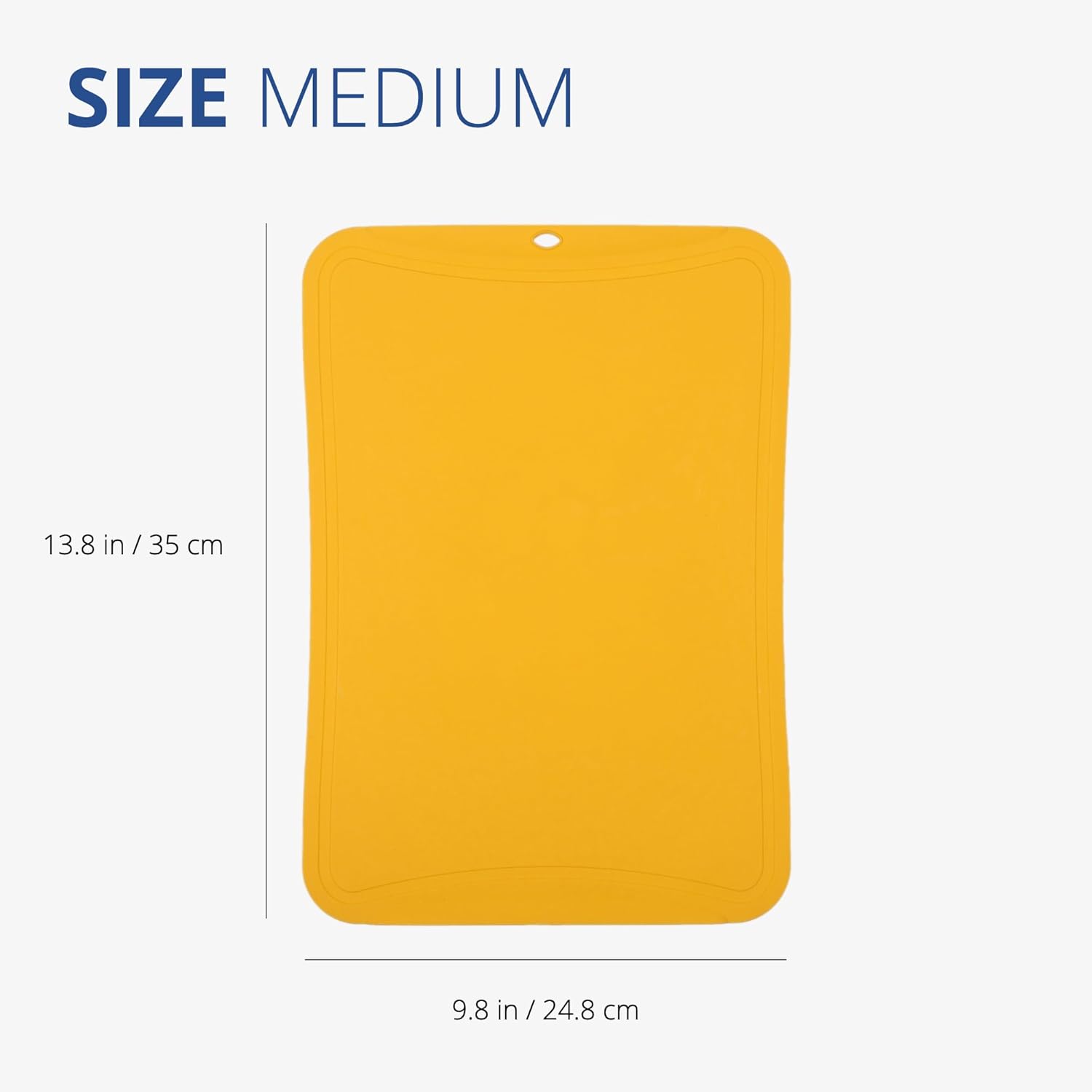 Blue Ginkgo TPU Cutting Mat [Medium] – Korean-Made Flexible, Knife-Friendly, Durable Kitchen Cutting Board (Yellow)