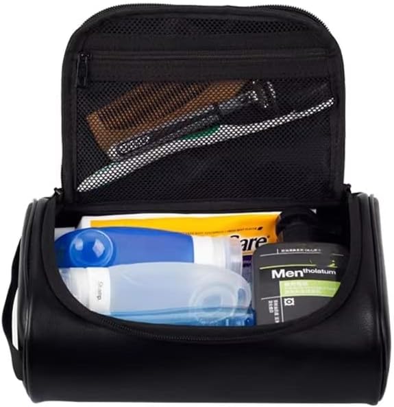 Personalized Small Toiletry Bag for Men,Premium Quality Durable and Stylish Travel Organizer for Travel, Grooming and Personal Care,Waterproof Leather Dopp Kit Gift for Father's Day