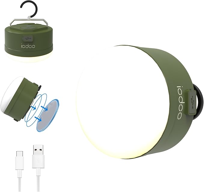 3000mAh 2000LM Rechargeable Camping Light , Warm/White/Nature/SOS 4Modes Brightness Stepless Adjust Camping Lantern Rechargeable Tent Light for Power Failure Emergency Survival Kits (1)