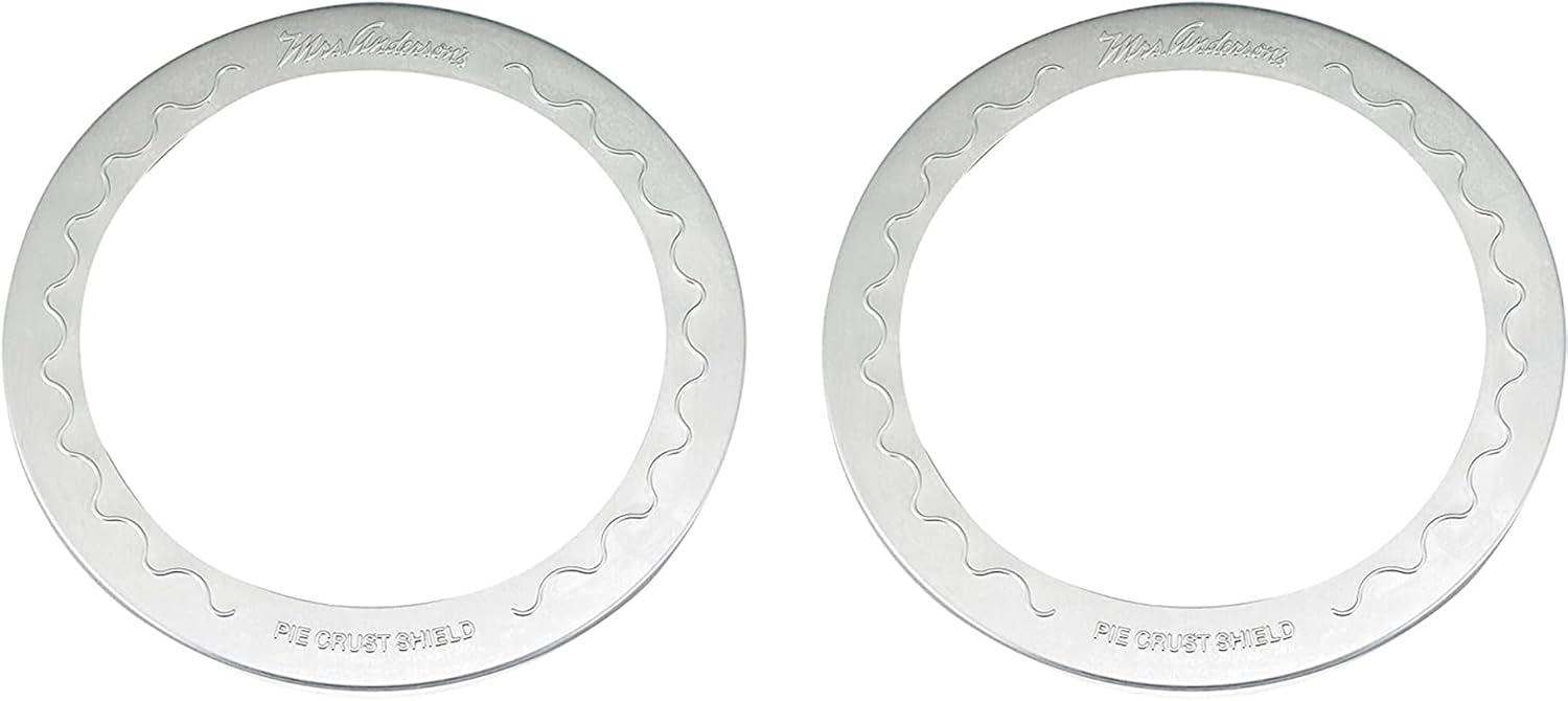 Mrs. Anderson's Baking Individual Pie Crust Protector Shields, For Mini Pies and Pot Pies, 1 Set of 2 Pie Shields