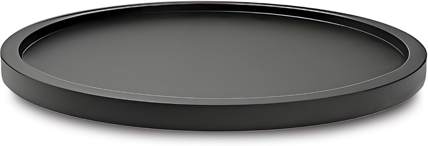 14" Black Bamboo Lazy Susan Organizer Kitchen Turntable for Cabinet Pantry Table Organization