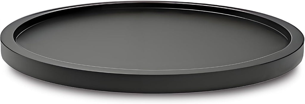 12" Black Bamboo Lazy Susan Organizer Kitchen Turntable for Cabinet Pantry Table Organization