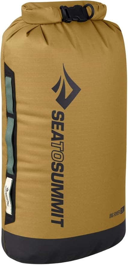 Sea to Summit Big River Dry Bag, Heavy-Duty Dry Storage, 20 Liter, Gold Brown