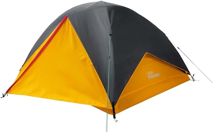 Coleman PEAK1 Premium Backpacking Tent, Waterproof Fabric with 2,000mm Waterhead Rating can Withstand Winds up to 45 MPH; Wide Door, Star View Window, & Footprint Included, 1/2/3/4/6 Person Tent