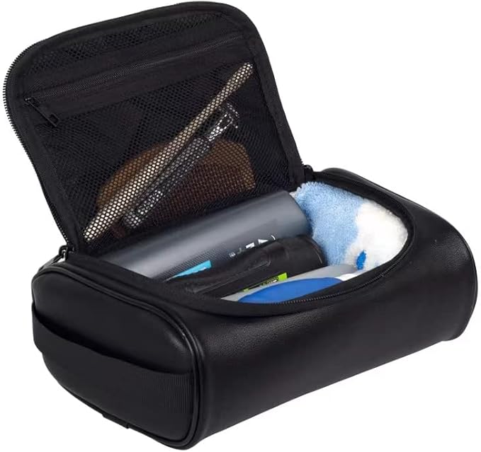 Personalized Small Toiletry Bag for Men,Premium Quality Durable and Stylish Travel Organizer for Travel, Grooming and Personal Care,Waterproof Leather Dopp Kit Gift for Father's Day