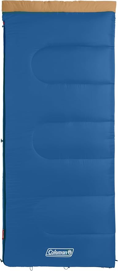 Coleman Brazos 20/30°F Adult Cool-Weather Sleeping Bag with No-Snag Zipper & Stuff Sack, Machine Washable