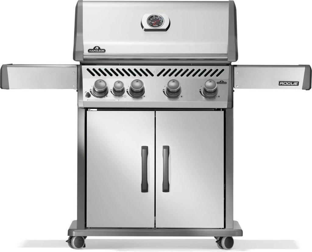 Napoleon Rogue 525 Propane Gas Grill with Range Side Burner, Stainless Steel, Durable 5-Burner Grilling Experience
