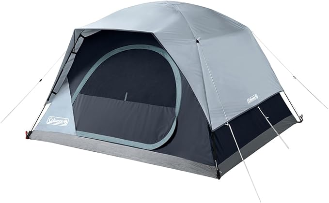 Coleman Skydome Tent with LED Lights Weatherproof 4-Person Tent with Overhead Lighting Sets Up in 5 Mins Made of PFAS-Free Materials