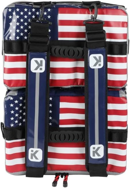 KitBrix Waterproof Sports Duffel Bag, Personal Item Travel Bag 15.3" x 9.4" x 9.4" - Solid Base - Built for Wet, Muddy Gear - Multi-Use Swimming, Gym, Soccer, Camping, Triathlon Transition Bag - USA