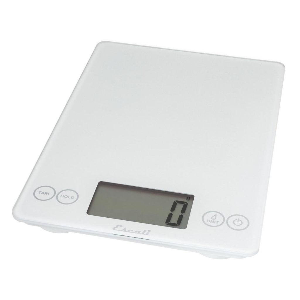 Escali Arti Digital Food Scale, Multi-Functional Kitchen Appliance, Precise Weight Measuring and Portion Control, Baking and Cooking Made Simple, Tempered Glass, Frost White