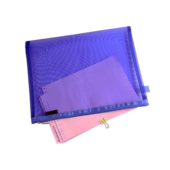 Clear Cosmetic Bags Zip Makeup Mesh Bags Pencil Case Pouch Travel Toiletry Kit Set Storage Case (Dark Blue)