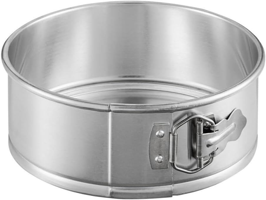 Soro Essentials- 8'' x 3'' Deep Aluminum Round Spring Form Pan- Leak Proof Cheesecake Pan Spring Form Pans with Removable Bottom and Quick Release Latch for Baking Cheesecake Cakes