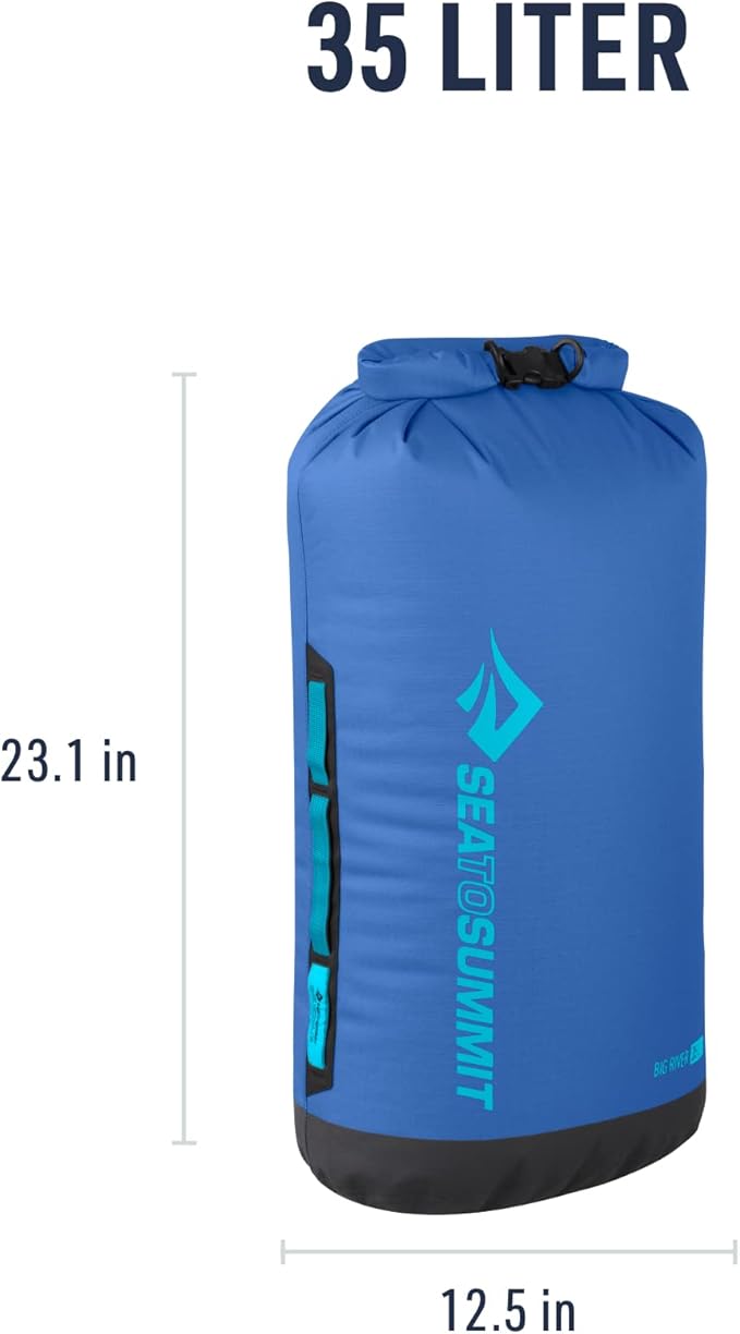 Sea to Summit Big River Dry Bag, Heavy-Duty Dry Storage, 35 Liter, Surf Blue