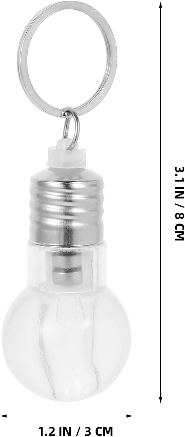 VANZACK ED Light Bulb Keychain, Mini Keychain Flashlight - Colorful Bulbs Light Up Glow in The Dark for Outdoor Camping Hiking Backpacks