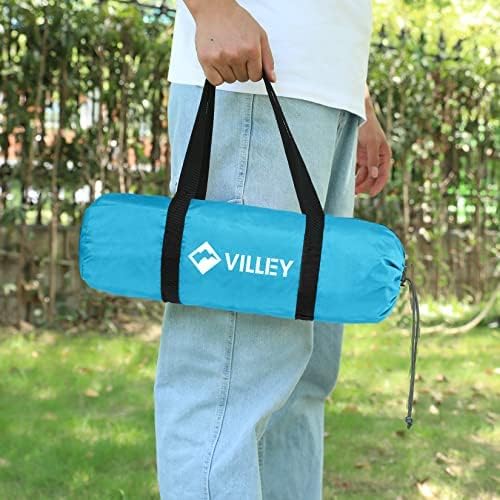 VILLEY Waterproof Hammock Tent Rain Fly, Octagonal Camping Tarp, Sun Shelter for Camping, Backpacking, Hiking, Accessory Includes Stakes, Ropes and Carry Bag (Blue)