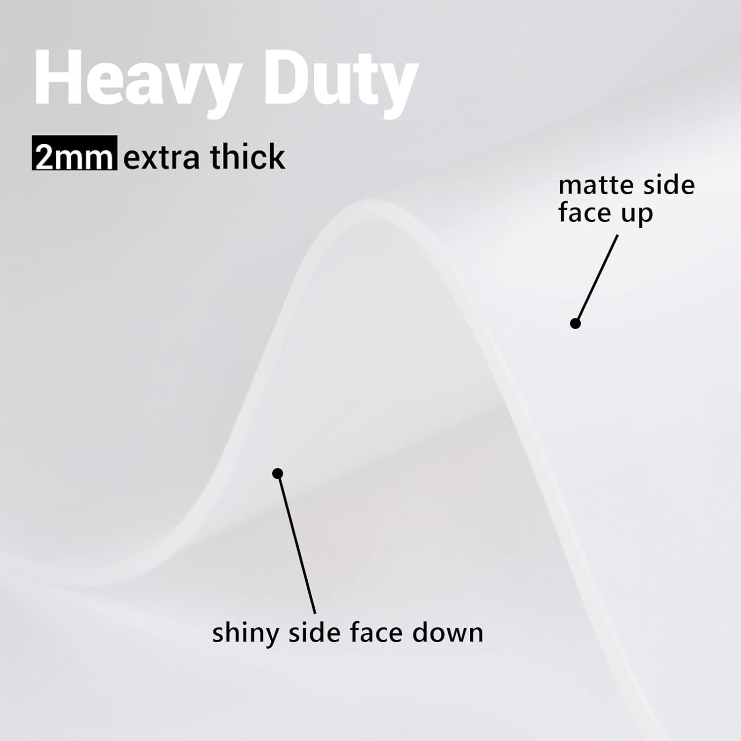 Ewen 25.6x17.7in 2mm Silicone Mats for Kitchen Counter, Extra Large Thick Heat Resistant Baking Mat, Silicone Countertop Protector Mat for Bar Air Fryer Crafts Work Glass Top Stove Cover Translucent