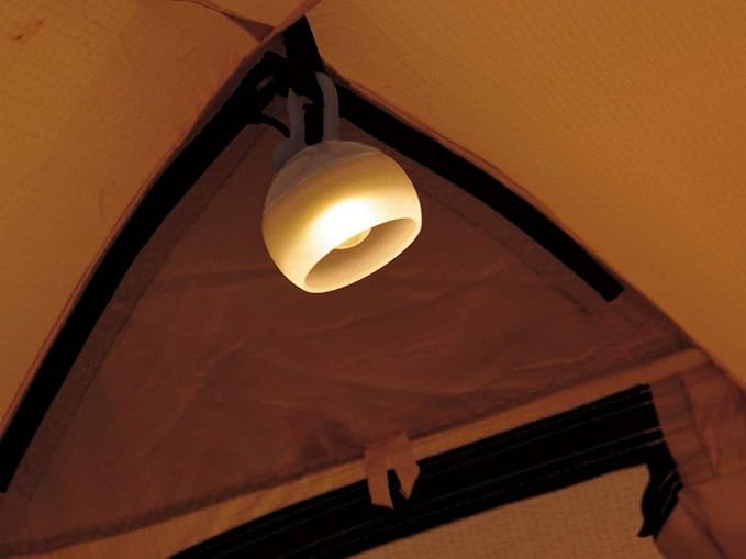 Snow Peak's Mini Hozuki Lantern, Snow, ES-041WH-US, Designed in Japan, Lifetime Product Guarantee, Lightweight, Compact for Camping or Backpacking, Camping Light