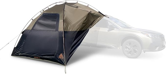 Kelty Highroads Overlanding Shelter - Universal Mount Car Camping Tent with Large Zippered Entry, Aluminum Frame, Adjustable Walls and Windows, UV Protection, Rainproof, Stuff Duffel Included, 2024