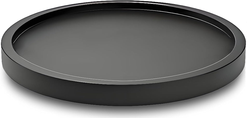 12" Black Bamboo Lazy Susan Organizer Kitchen Turntable for Cabinet Pantry Table Organization