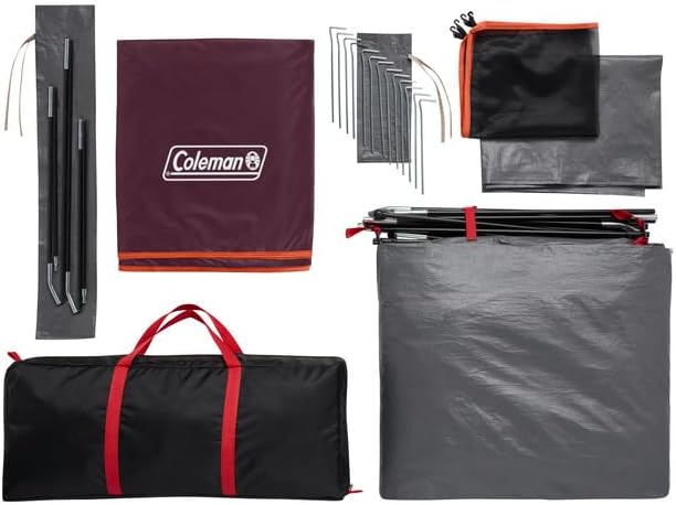 Coleman Skydome Series Camping Tent Weatherproof Tent Includes Pre-Attached Poles Rainfly Carry Bag and Unique Pattern Sets up in 5 Minutes