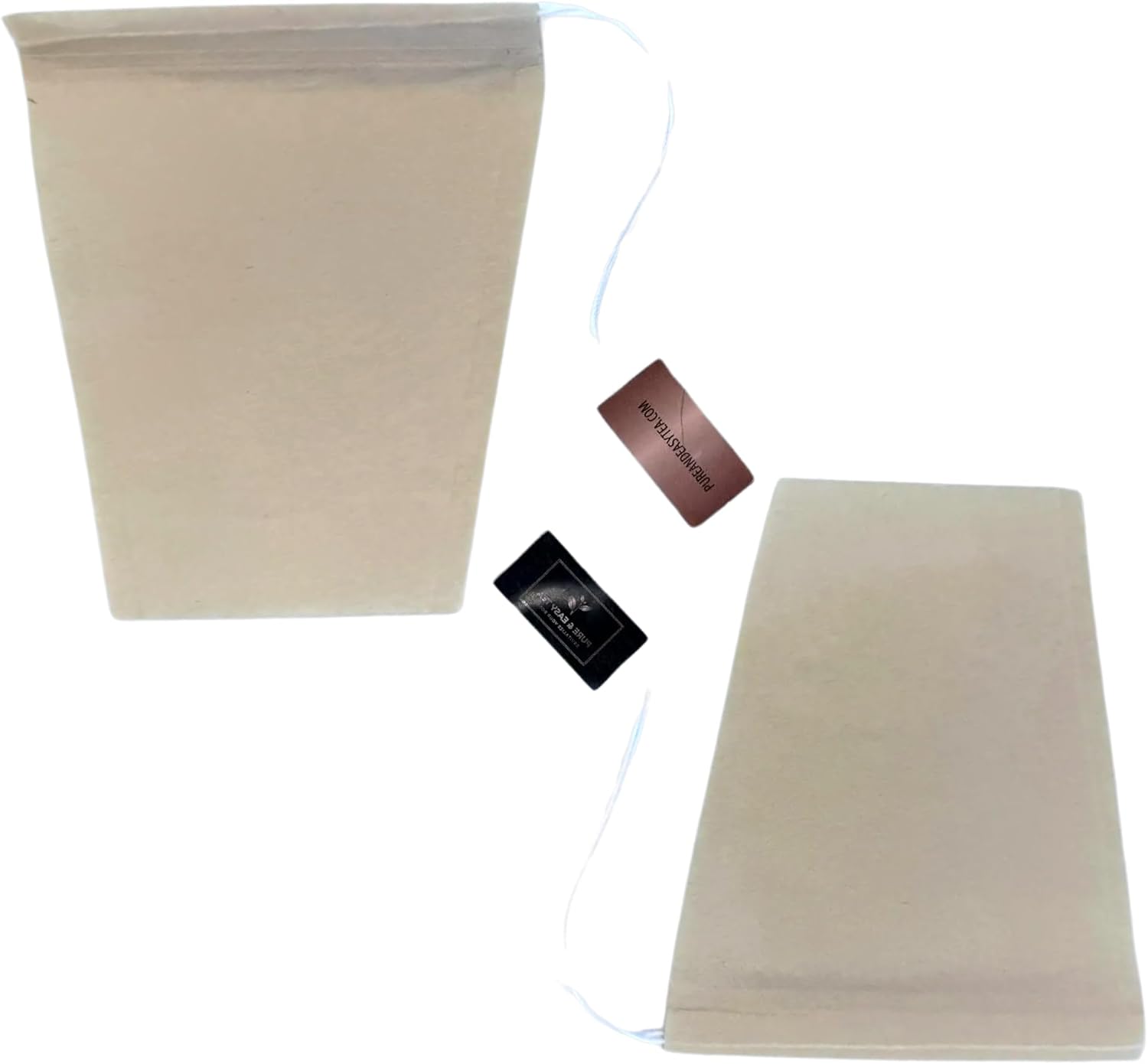 Premium Tea Filter Bags, Natural Drawstring Tea Infusers for Loose Leaf, Unbleached & Eco-Friendly, Disposable Steeping Sachets, Pack of 150