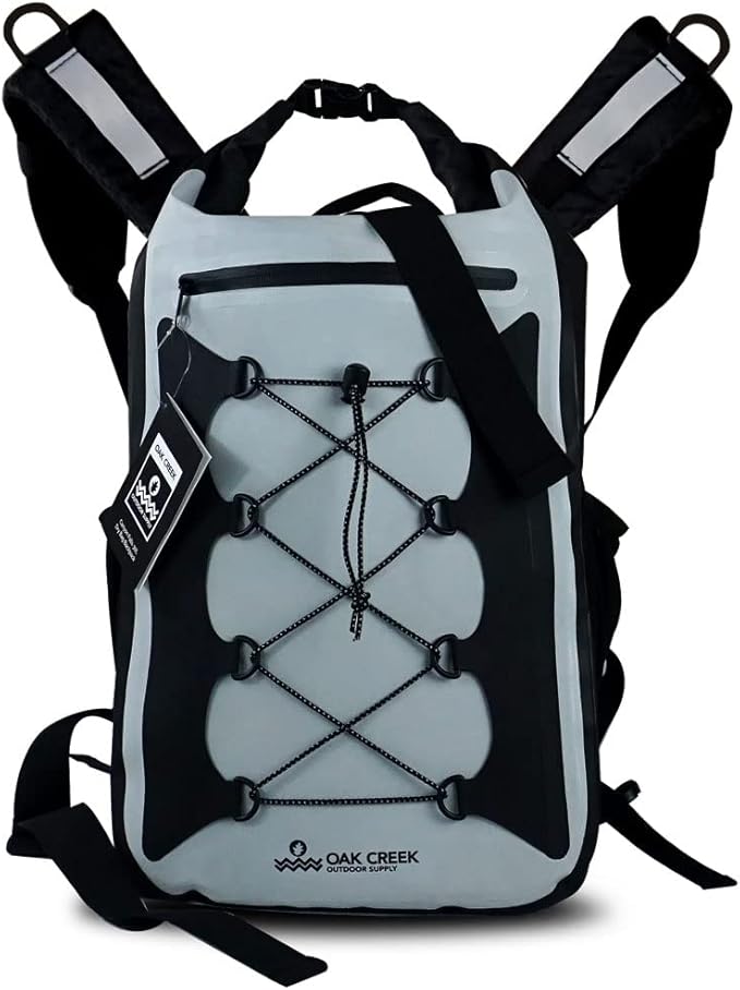 Oak Creek Canyon Falls 30L Dry Bag Backpack. Premium Waterproof Backpack with Padded Shoulder Straps. PVC Construction. Keep Your Gear Dry