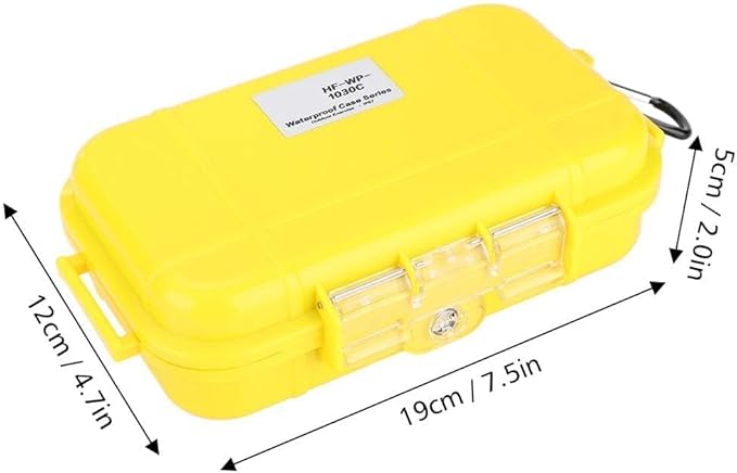 Dry Box Outdoor Waterproof Airtight Storage Case Hard Shell Wet Dry Box Carry Box Tackle Organization for Camping, Fishing