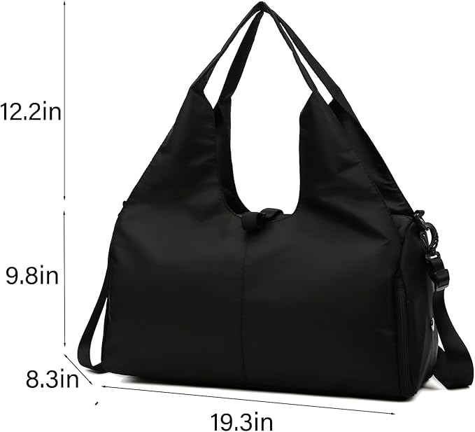 Sports Gym Bag with Wet Pocket and Shoes Compartment Travel Duffel Bag for Women and Men