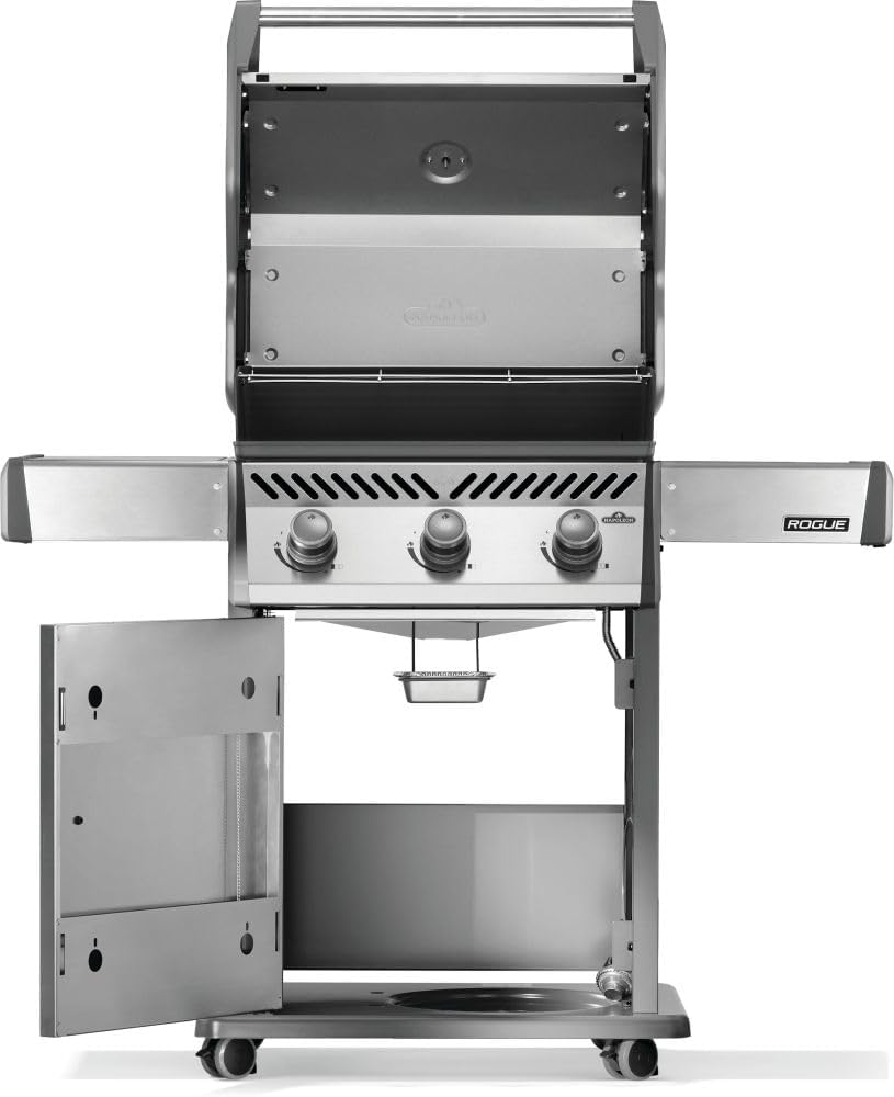 Napoleon Rogue 425 Propane Gas Grill, Stainless Steel, Durable 3-Burner Grill