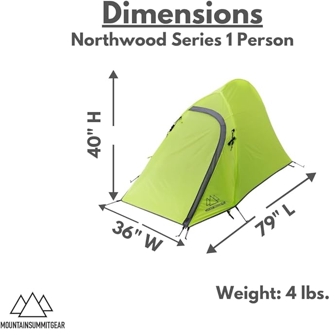 Northwood Series Backpacking Tent - Lightweight Camping Tent and Backpacking Tent with Water Resistant and Windproof Design (by Caddis Sports Inc.)