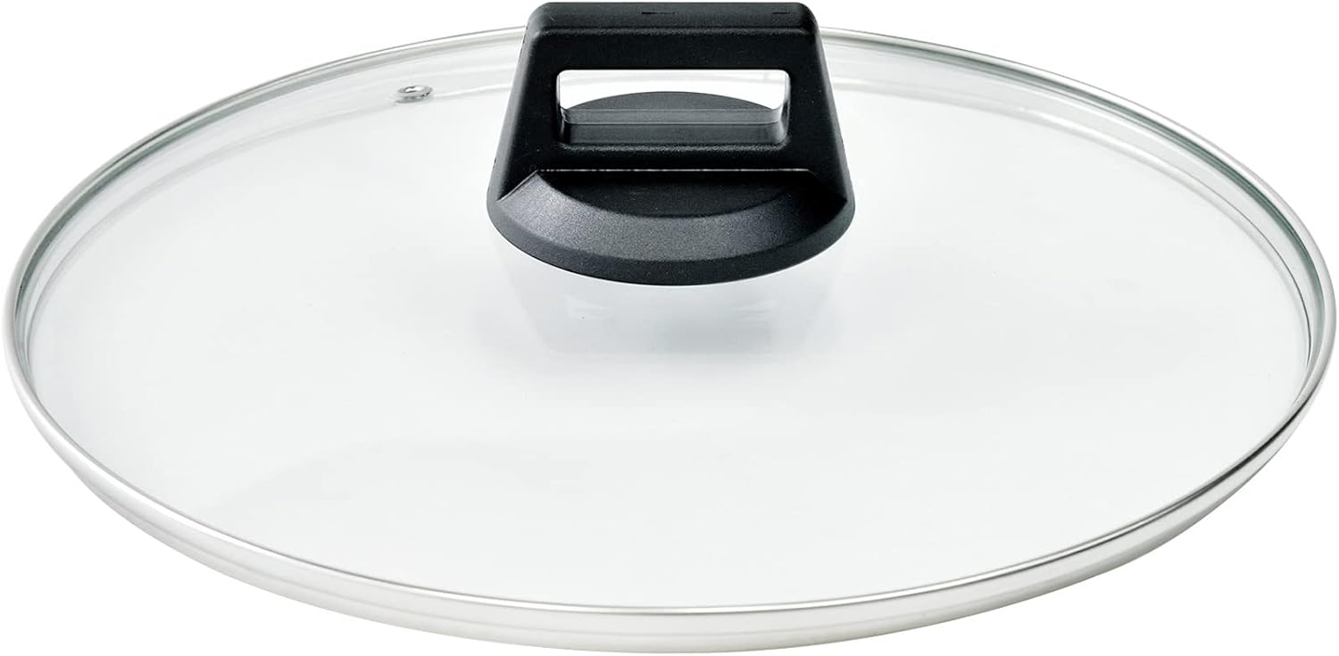 11 In Glass Lid for Frying Pan, Tempered Replacement Cover Compatible with All 11 Inches Cookware for Skillets, Round Cast Iron, Cast Aluminium, Stainless Steel Pans &Pots