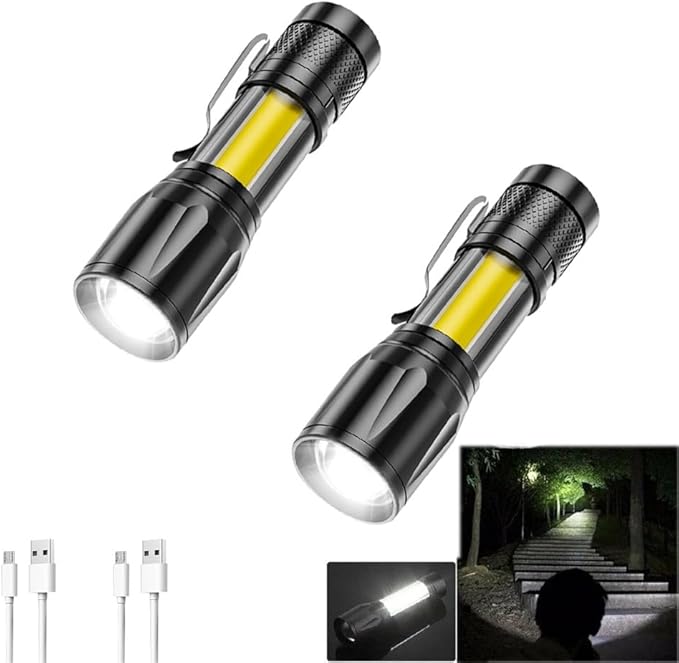 Mini USB Charging LED Flashlight Portable Strong Lights Zoom Torch Outdoor Camping Lamps Lantern Waterproof Flashlights (2)