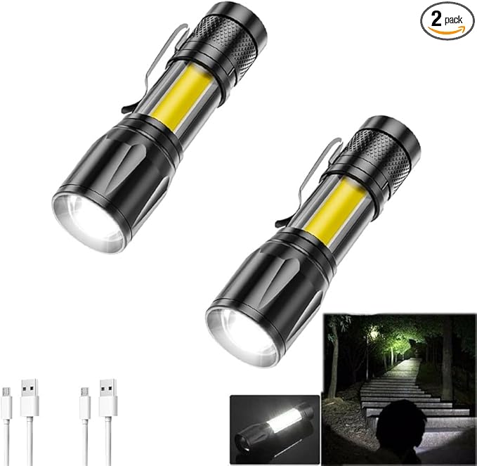Mini USB Charging LED Flashlight Portable Strong Lights Zoom Torch Outdoor Camping Lamps Lantern Waterproof Flashlights (2)