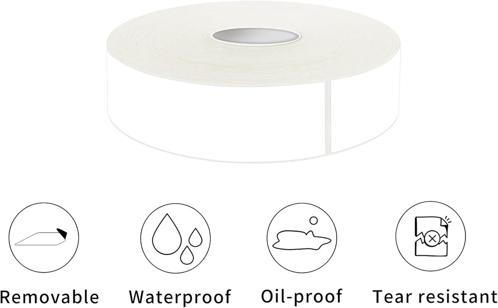 500 Blank Removable Freezer Labels Water Oil Resistant with Perforation Line for Food Containers Jars Pantry Organization (Ink Quick-Dry，1” x 3”)