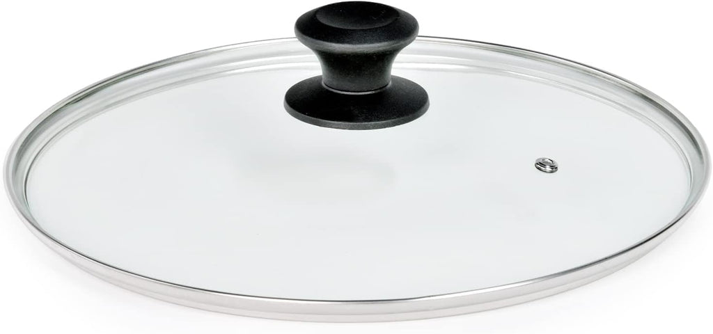 11 In Glass Lid for Frying Pan, Tempered Replacement Cover Compatible with All 11 Inches Cookware for Skillets, Round Cast Iron, Cast Aluminium, Stainless Steel Pans &Pots